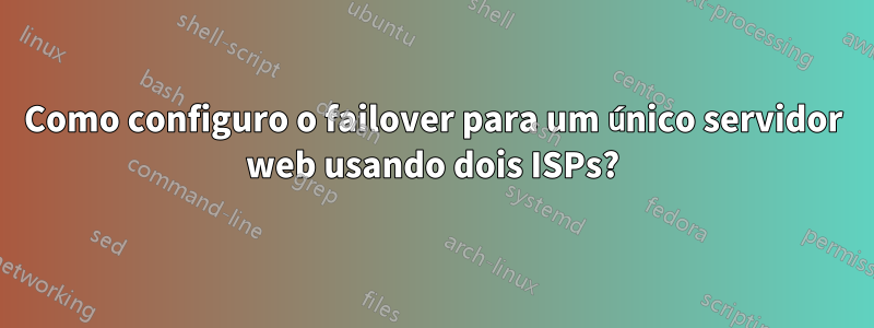 Como configuro o failover para um único servidor web usando dois ISPs?