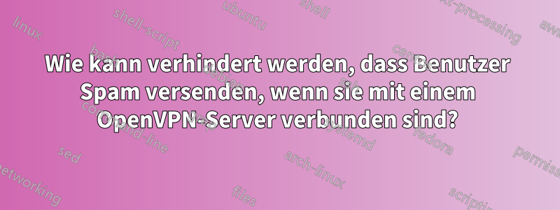 Wie kann verhindert werden, dass Benutzer Spam versenden, wenn sie mit einem OpenVPN-Server verbunden sind?
