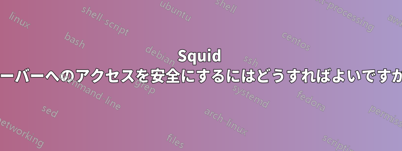 Squid サーバーへのアクセスを安全にするにはどうすればよいですか?