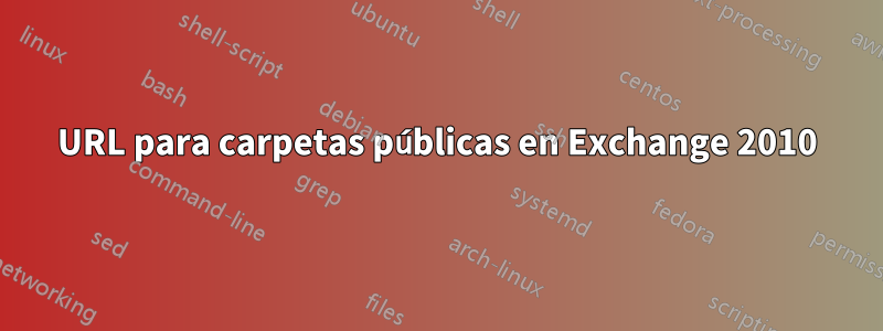 URL para carpetas públicas en Exchange 2010
