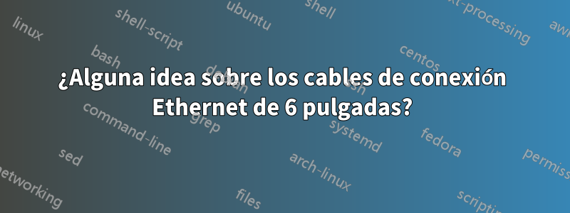 ¿Alguna idea sobre los cables de conexión Ethernet de 6 pulgadas?