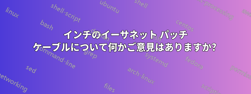 6 インチのイーサネット パッチ ケーブルについて何かご意見はありますか?
