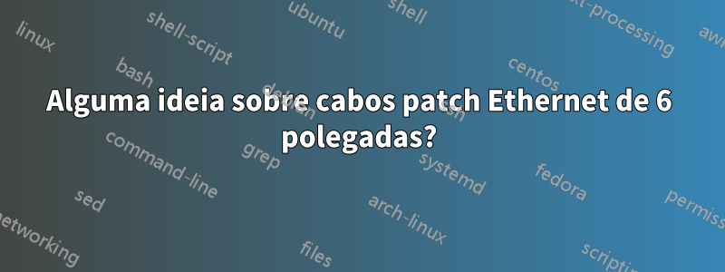 Alguma ideia sobre cabos patch Ethernet de 6 polegadas?