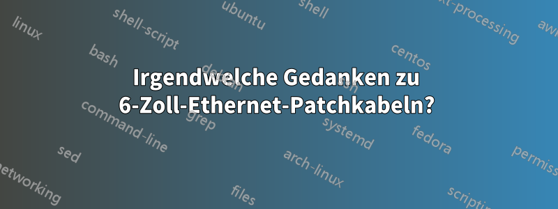 Irgendwelche Gedanken zu 6-Zoll-Ethernet-Patchkabeln?