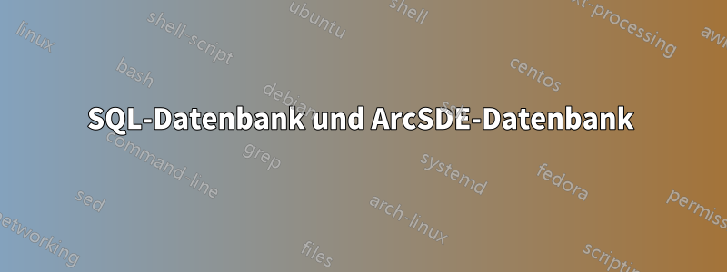 SQL-Datenbank und ArcSDE-Datenbank