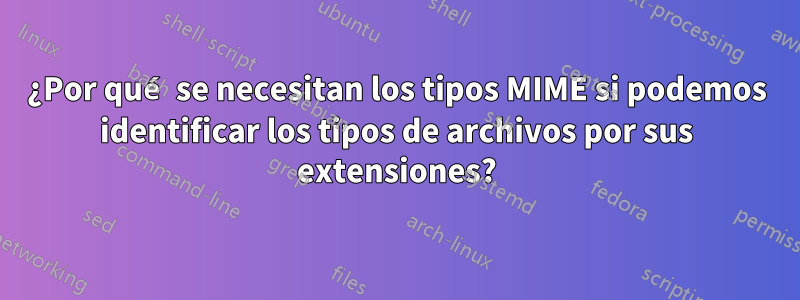 ¿Por qué se necesitan los tipos MIME si podemos identificar los tipos de archivos por sus extensiones?