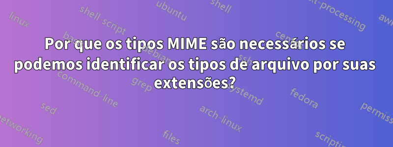 Por que os tipos MIME são necessários se podemos identificar os tipos de arquivo por suas extensões?