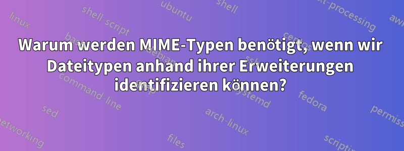 Warum werden MIME-Typen benötigt, wenn wir Dateitypen anhand ihrer Erweiterungen identifizieren können?