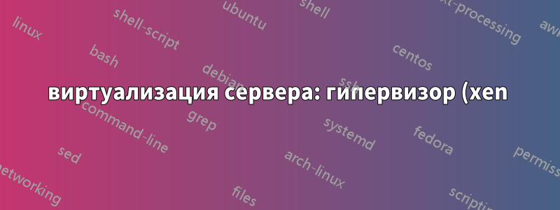 виртуализация сервера: гипервизор (xen) или virtualbox?