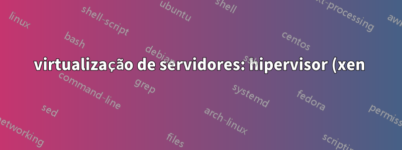 virtualização de servidores: hipervisor (xen) ou virtualbox?