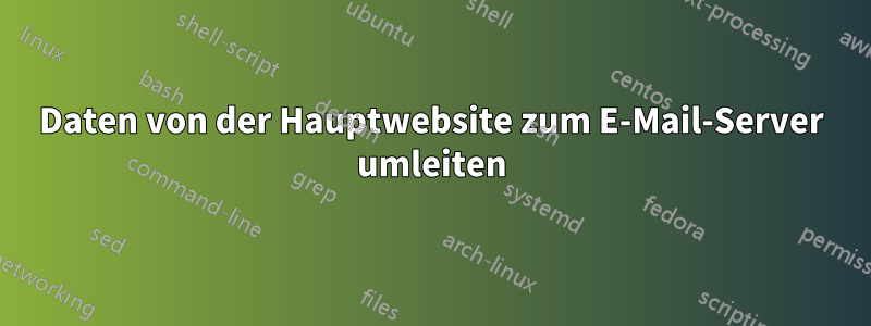 Daten von der Hauptwebsite zum E-Mail-Server umleiten