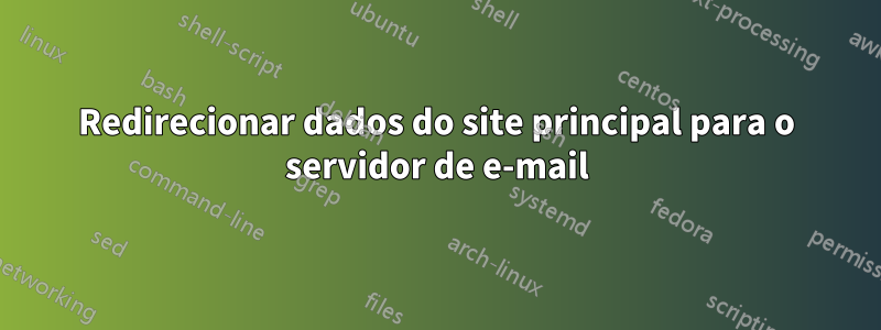 Redirecionar dados do site principal para o servidor de e-mail