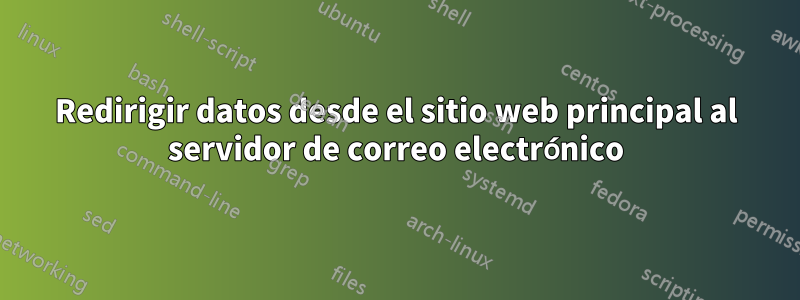 Redirigir datos desde el sitio web principal al servidor de correo electrónico