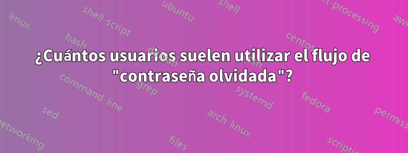 ¿Cuántos usuarios suelen utilizar el flujo de "contraseña olvidada"?