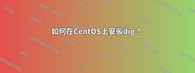 如何在CentOS上安裝dig？