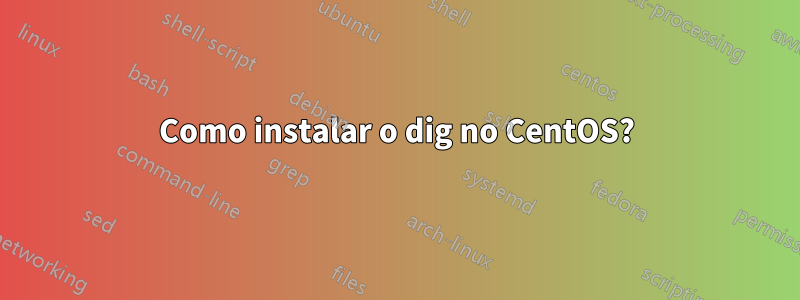 Como instalar o dig no CentOS?