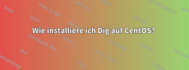 Wie installiere ich Dig auf CentOS?