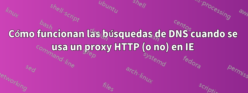 Cómo funcionan las búsquedas de DNS cuando se usa un proxy HTTP (o no) en IE
