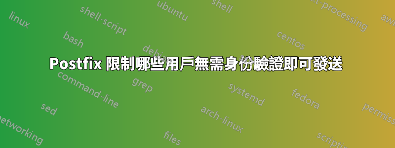 Postfix 限制哪些用戶無需身份驗證即可發送