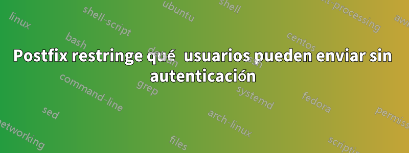 Postfix restringe qué usuarios pueden enviar sin autenticación