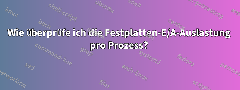 Wie überprüfe ich die Festplatten-E/A-Auslastung pro Prozess?