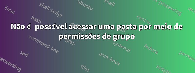 Não é possível acessar uma pasta por meio de permissões de grupo