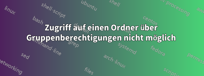 Zugriff auf einen Ordner über Gruppenberechtigungen nicht möglich