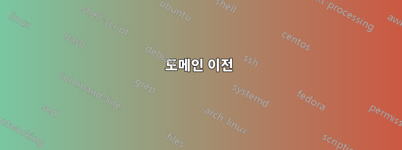 도메인 이전