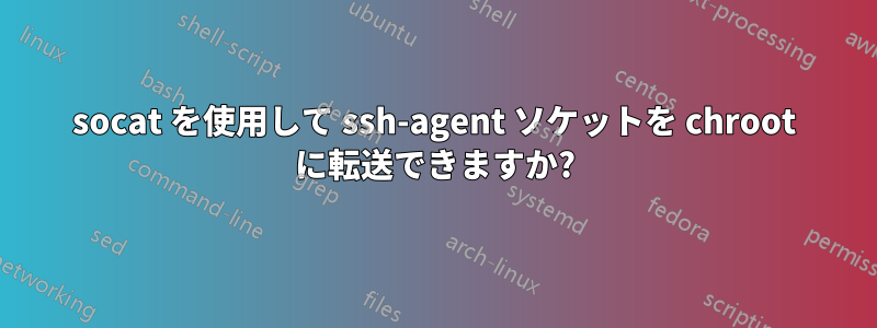 socat を使用して ssh-agent ソケットを chroot に転送できますか?