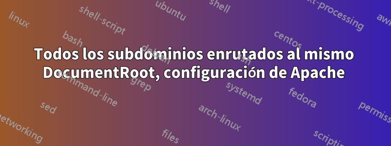 Todos los subdominios enrutados al mismo DocumentRoot, configuración de Apache