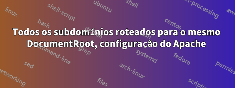 Todos os subdomínios roteados para o mesmo DocumentRoot, configuração do Apache