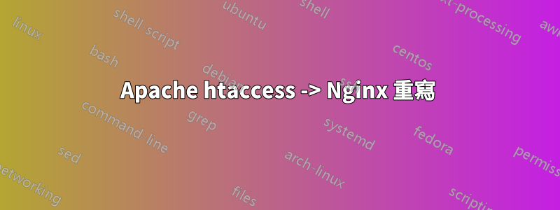 Apache htaccess -> Nginx 重寫