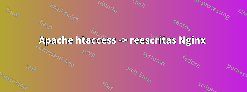 Apache htaccess -> reescritas Nginx