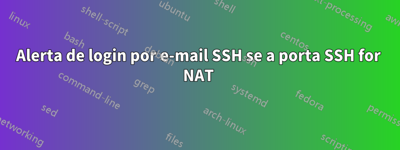 Alerta de login por e-mail SSH se a porta SSH for NAT