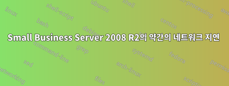 Small Business Server 2008 R2의 약간의 네트워크 지연