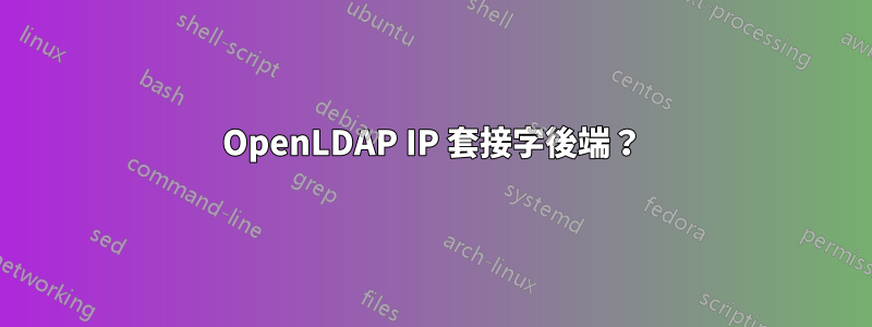 OpenLDAP IP 套接字後端？