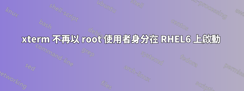 xterm 不再以 root 使用者身分在 RHEL6 上啟動