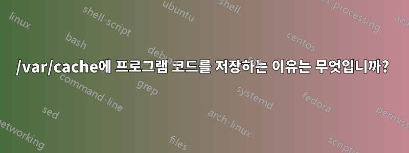 /var/cache에 프로그램 코드를 저장하는 이유는 무엇입니까?