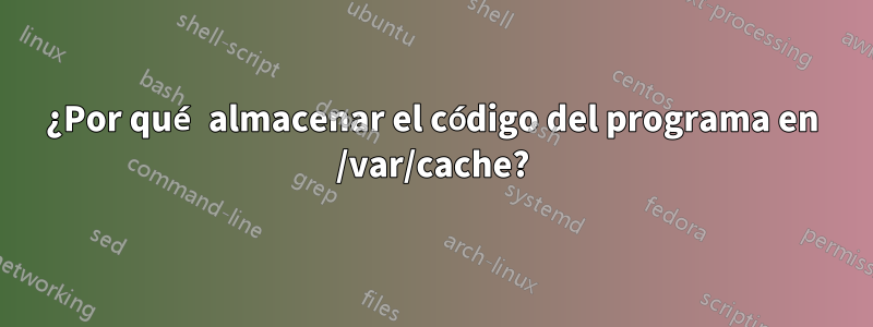 ¿Por qué almacenar el código del programa en /var/cache?