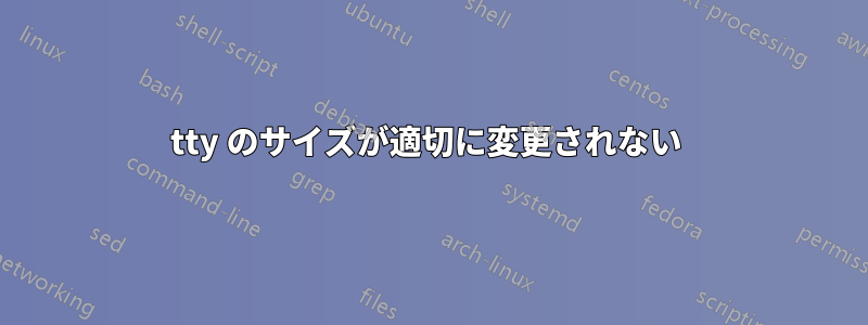 tty のサイズが適切に変更されない 