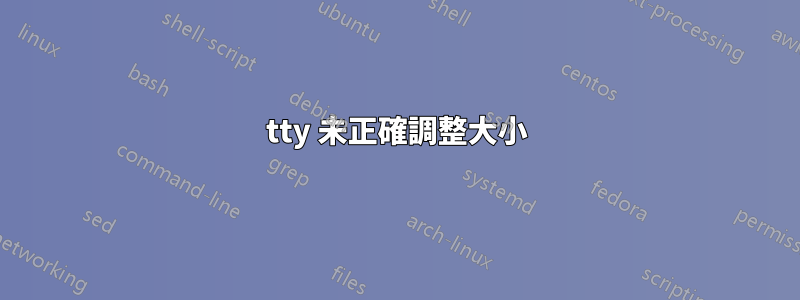 tty 未正確調整大小