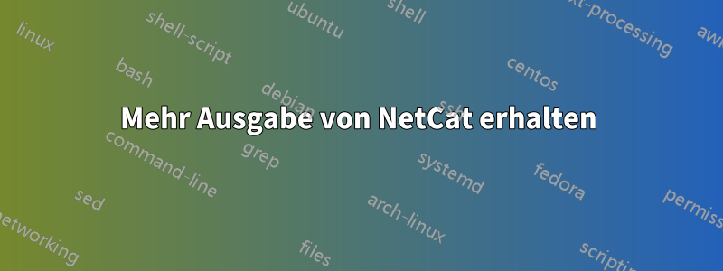 Mehr Ausgabe von NetCat erhalten