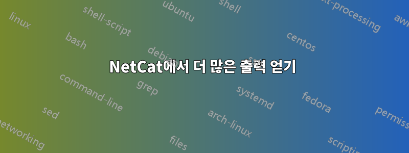 NetCat에서 더 많은 출력 얻기