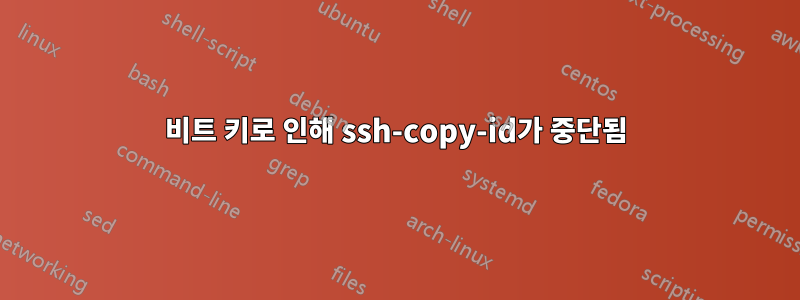 8192비트 키로 인해 ssh-copy-id가 중단됨