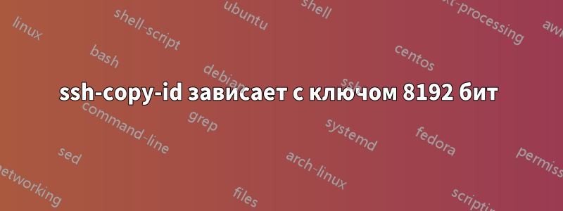 ssh-copy-id зависает с ключом 8192 бит