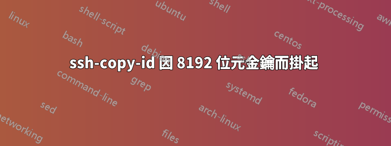 ssh-copy-id 因 8192 位元金鑰而掛起