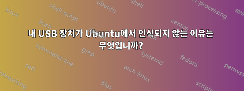 내 USB 장치가 Ubuntu에서 인식되지 않는 이유는 무엇입니까?