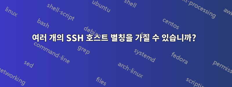 여러 개의 SSH 호스트 별칭을 가질 수 있습니까? 