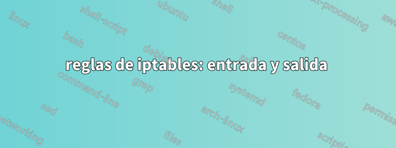 reglas de iptables: entrada y salida