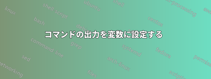 コマンドの出力を変数に設定する